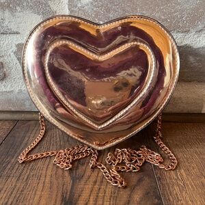 Heart purse gold purses cute purses gold heart handbag shoulder bag golden